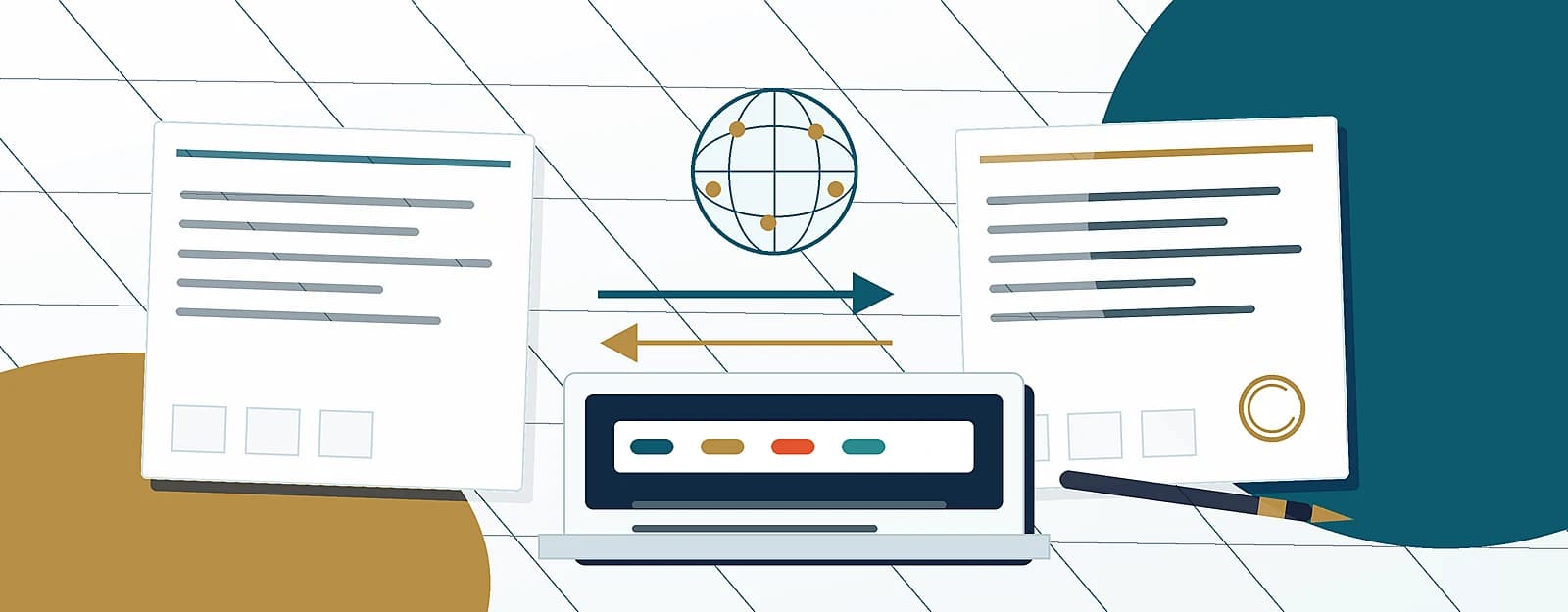 Enuncia translation workflow with documents and a bilingual review setup
